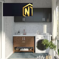 TỦ MÁY GIẶT KẾ HỢP TỦ TIỆN LỢI GỌN GÀNG ĐA NĂNG MẪU 18